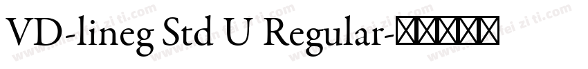 VD-lineg Std U Regular字体转换